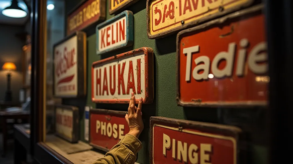 Vintage Signs at Antique Show
