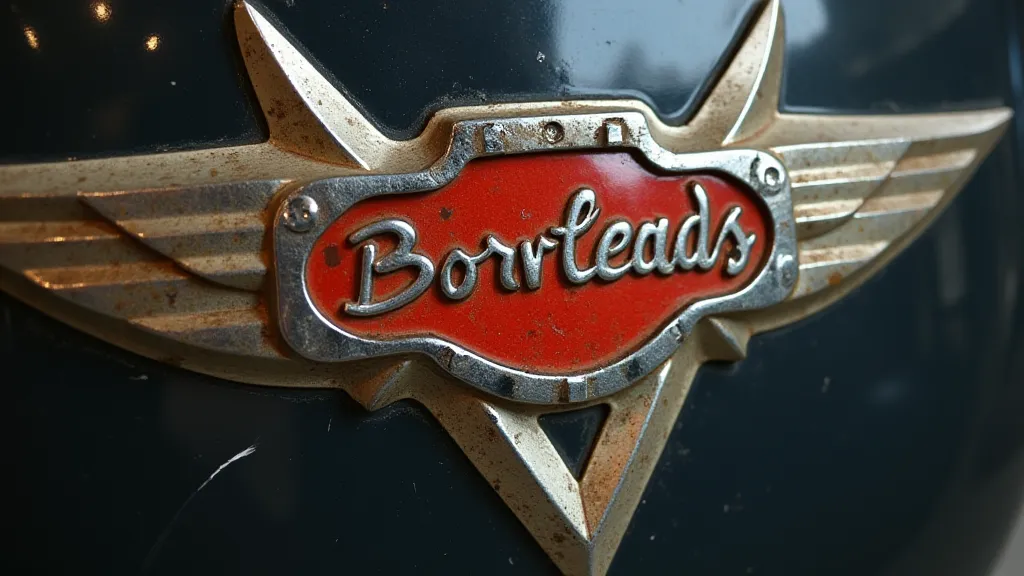 Art Deco car advertising sign details