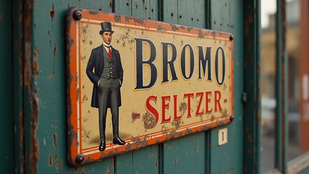 Vintage Bromo-Seltzer advertising sign