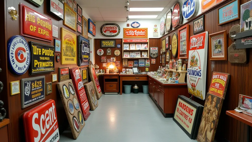 Collection of vintage advertising signs
