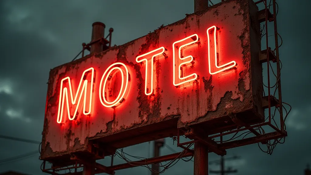 Decaying neon sign, evocative of the past