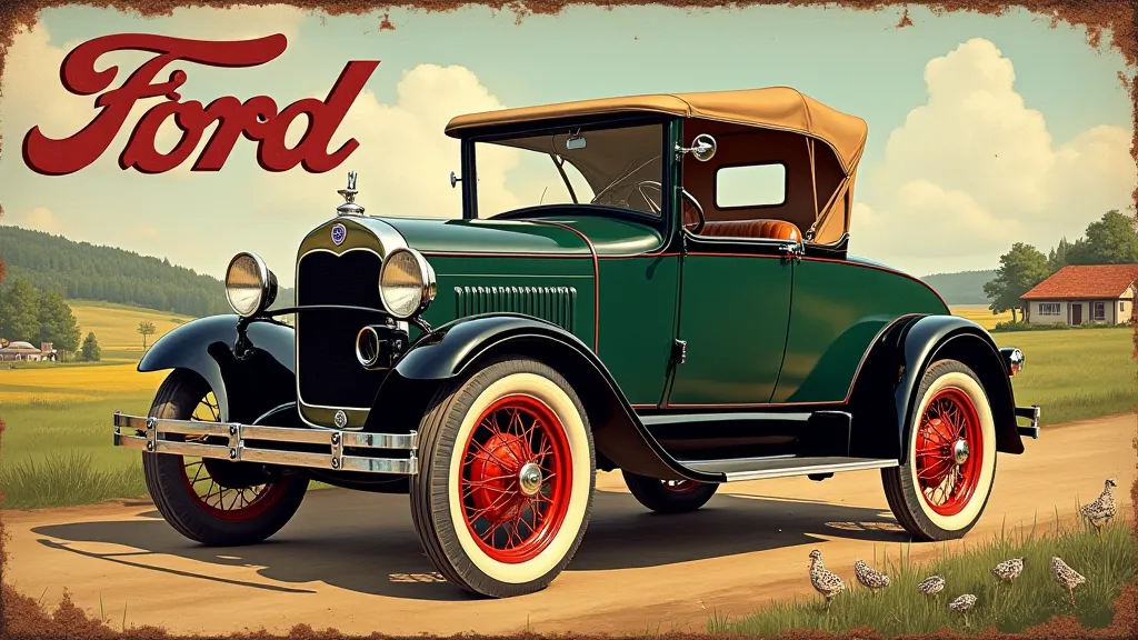 Vintage Ford Porcelain Enamel Sign