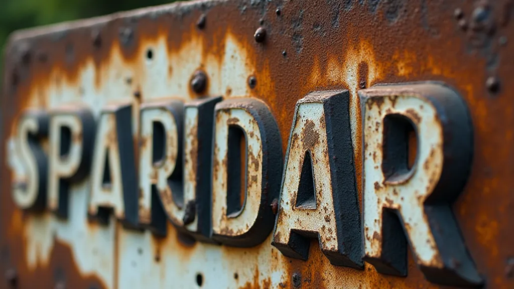 Weathered Farm Equipment Sign