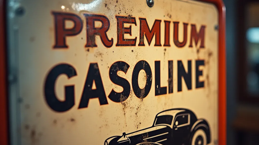 Vintage gas station advertising sign