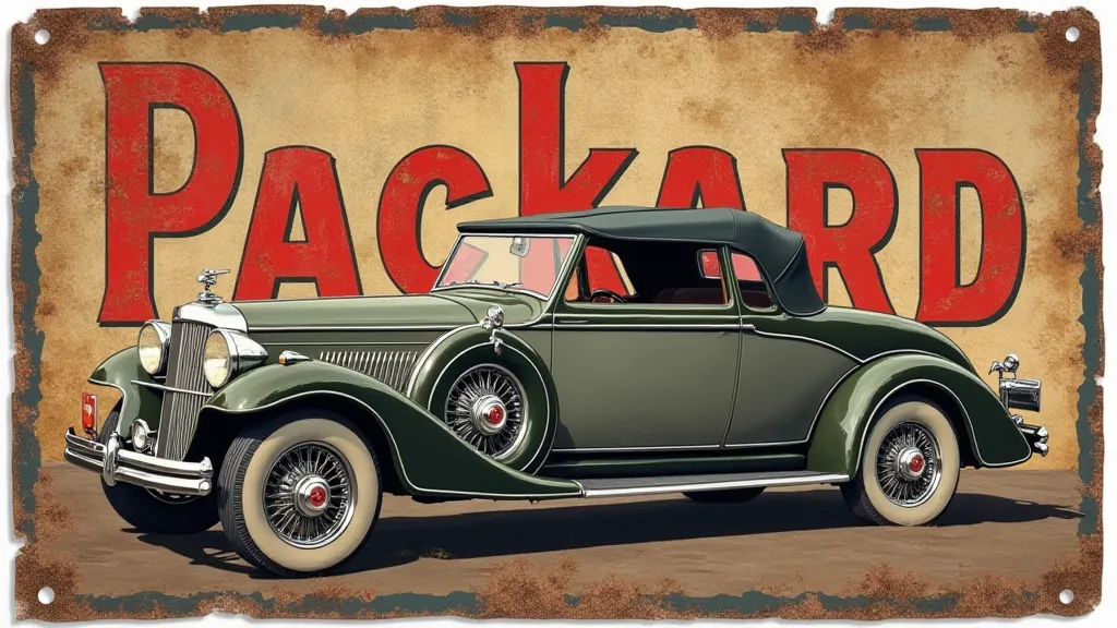 Vintage Packard advertising sign