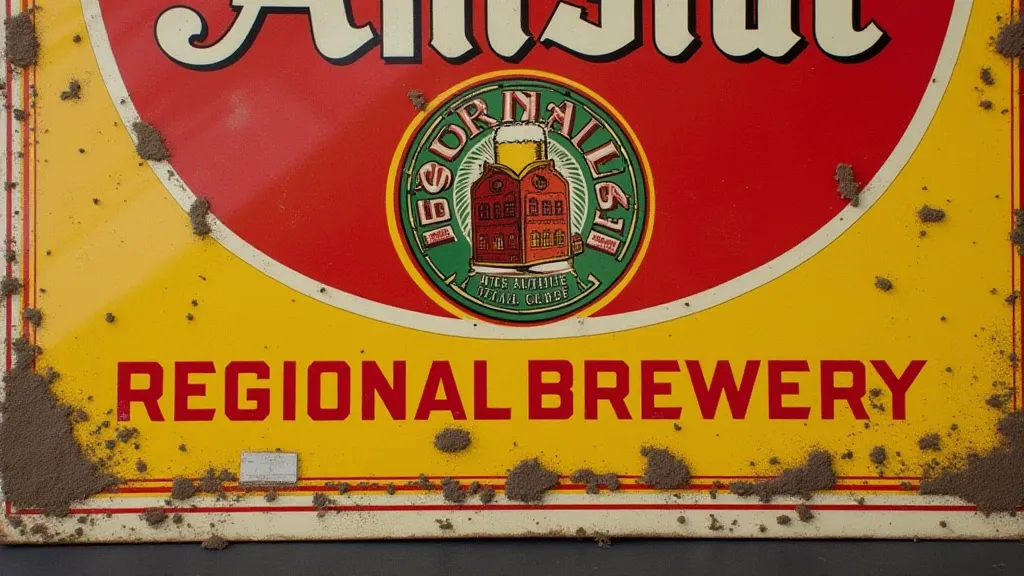 Vintage regional brewery sign