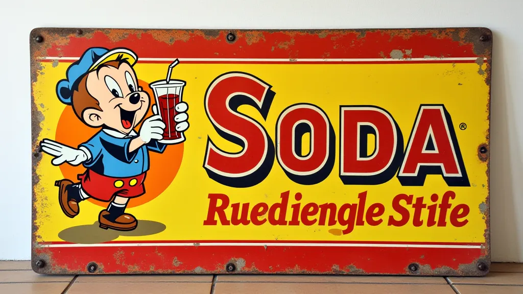 Vintage regional soda sign