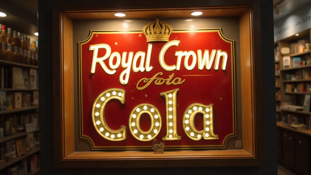 Vintage Royal Crown Cola advertising sign in a collection