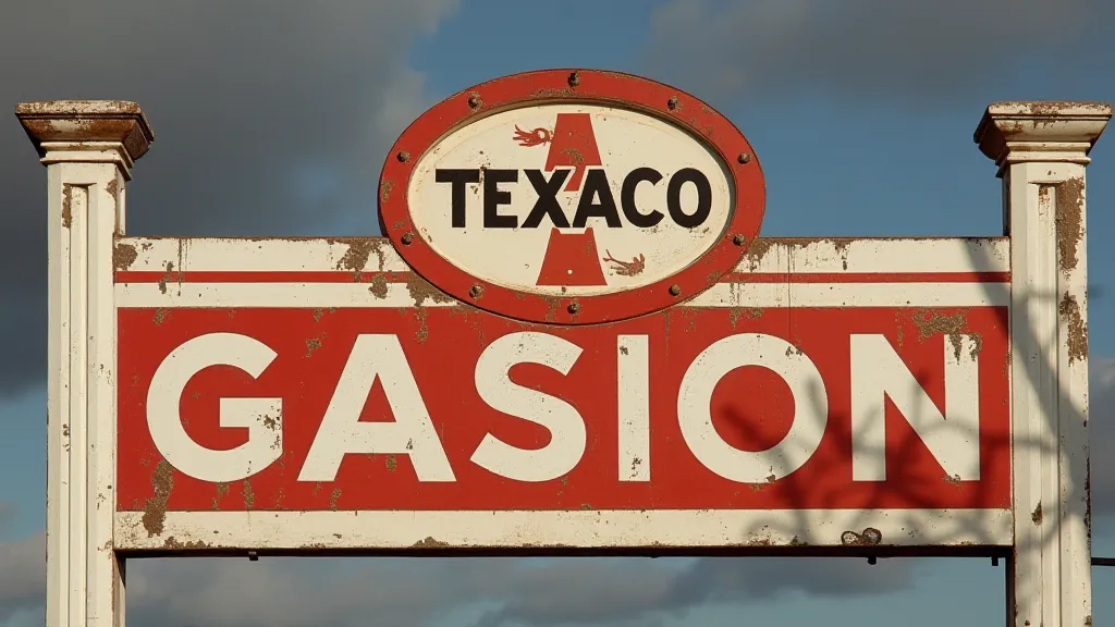 Vintage Texaco Gas Station Sign